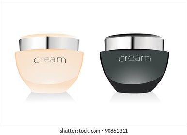 Face Cream on White Background. Vector