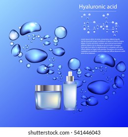 Face cream and serum. Vector stock.