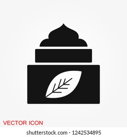 Face cream vector icon. Cosmetic cream sign.