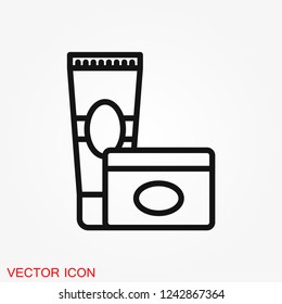 Face cream vector icon. Cosmetic cream sign.