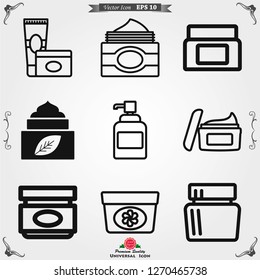 Face cream vector icon. Cosmetic cream sign.