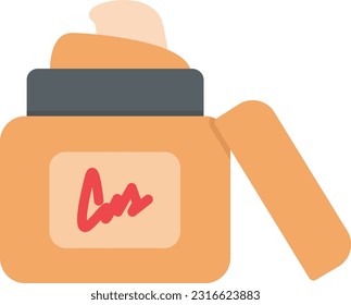 Face Cream Vector Icon Flat Style