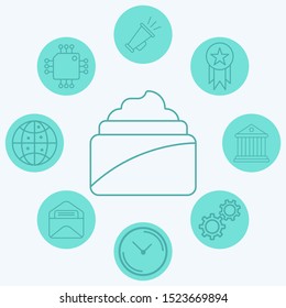 Face cream vector icon sign symbol