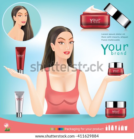 Face creams infographics. vector