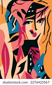 Una cara en la multitud - "Sumérgete en un mundo colorido con esta colección de ilustraciones inspirada en el icónico arte de corte de papel, desafiando las posibilidades creativas del papel y las tijeras".