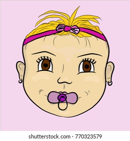 Face of a cute baby