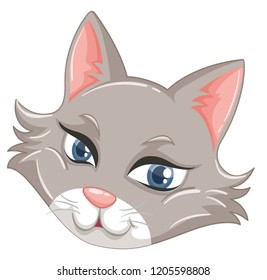 A face of cute cat illustration