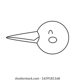 face of cute stork animal isolated icon vector illustration design