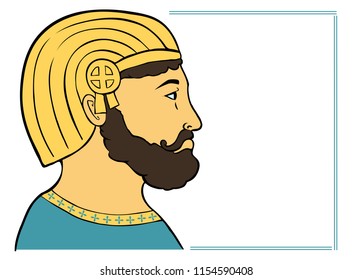 Face of Cyrus simply illustration