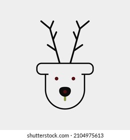 Gesichts Hirsch einfaches Logo Symbol Symbol. Vektorgrafik-Design. Illustrationsidee kreativ 
