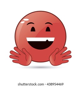 Face design. Cartoon icon. White background