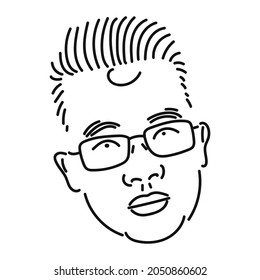 FACE DESIGN OF STRAIGHT LINE PEOPLE