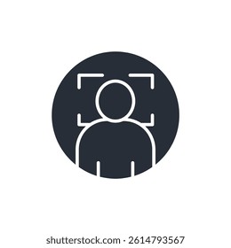 face detection icon collection .design style with background