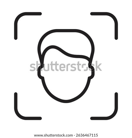 face detection icon Thin line illustration
