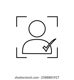 face detection icon Vector logo set flat
