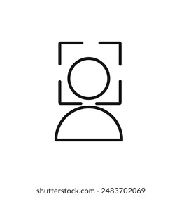 face detection icon vector set collection for web