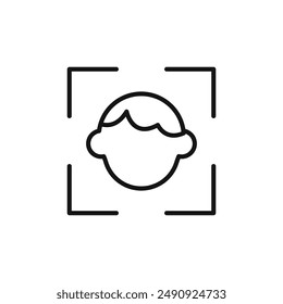 face detection logo sign vector outline