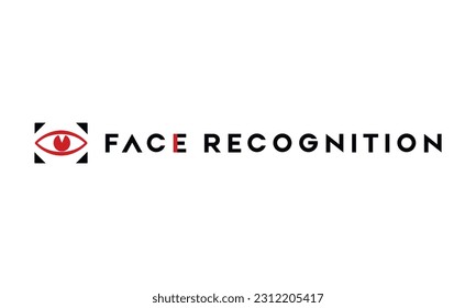 Face detection or recognition text illustration. Text for your design