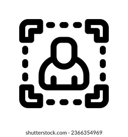 face detector line icon. vector icon for your website, mobile, presentation, and logo design.