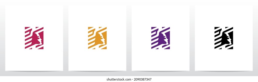 Líneas faciales y diagonales en el diseño del logotipo de la letra H