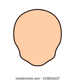 face of a different shape icon with a black stroke vector.