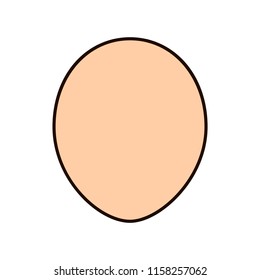 face of a different shape icon with a black stroke vector.