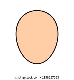face of a different shape icon with a black stroke vector.