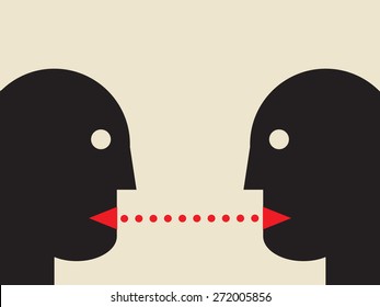face to face direct conversation between two people