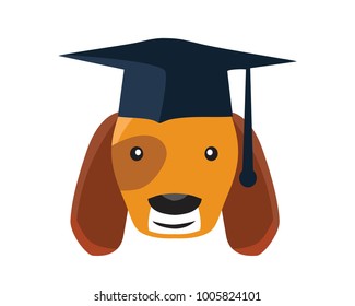 Face dog emoticon vector