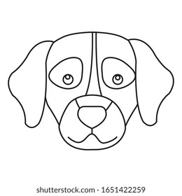 face of dog line style icon vector illustration design