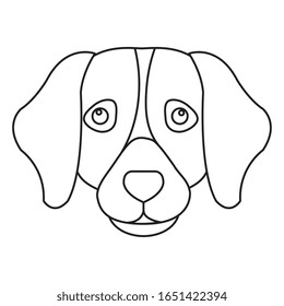 face of dog line style icon vector illustration design