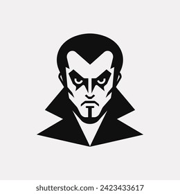 Icono de dracula de cara - Ilustración vectorial simple