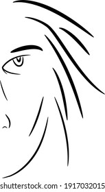esbozo simple de dibujo facial