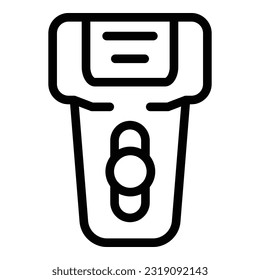 Face electric razor icon outline vector. Man care. Cream shave