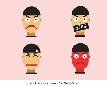 Emoji-wütende Vektorgrafik-Design