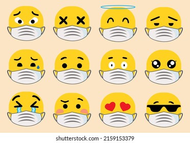 Face Emoji Day Deferend Vector