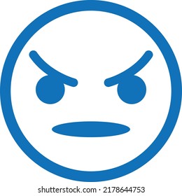 Face emoji icon, angry emoji icon vector