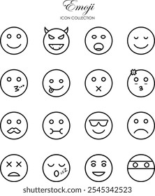 Face Emoji Icon Collecion Design