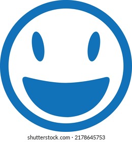 Face emoji icon, smile icon vector