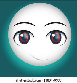 face emoji logo design ilustration vector