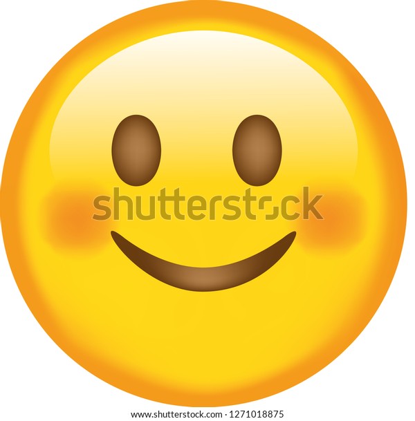 Face Emoji Smiling Cute Emoticon Isolated Stock Vector (Royalty Free ...