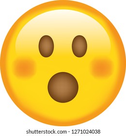 Face. Emoji. Smiling. Happy. Cute emoticon isolated on white background.