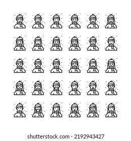 Face Emoji Vector Icon in Line Style