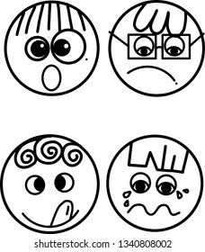 Face emoji vector image