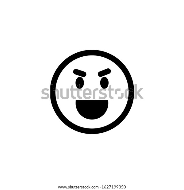 Face Emoticon Icon Vector Illustration White Stock Vector (Royalty Free ...