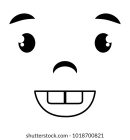 face emoticon kawaii character