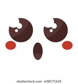 face emoticon kawaii style