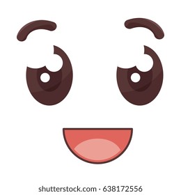 face emoticon kawaii style