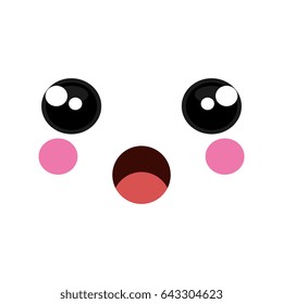 face emoticon kawaii style