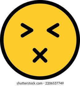 Face emoticon vector design with yellow color